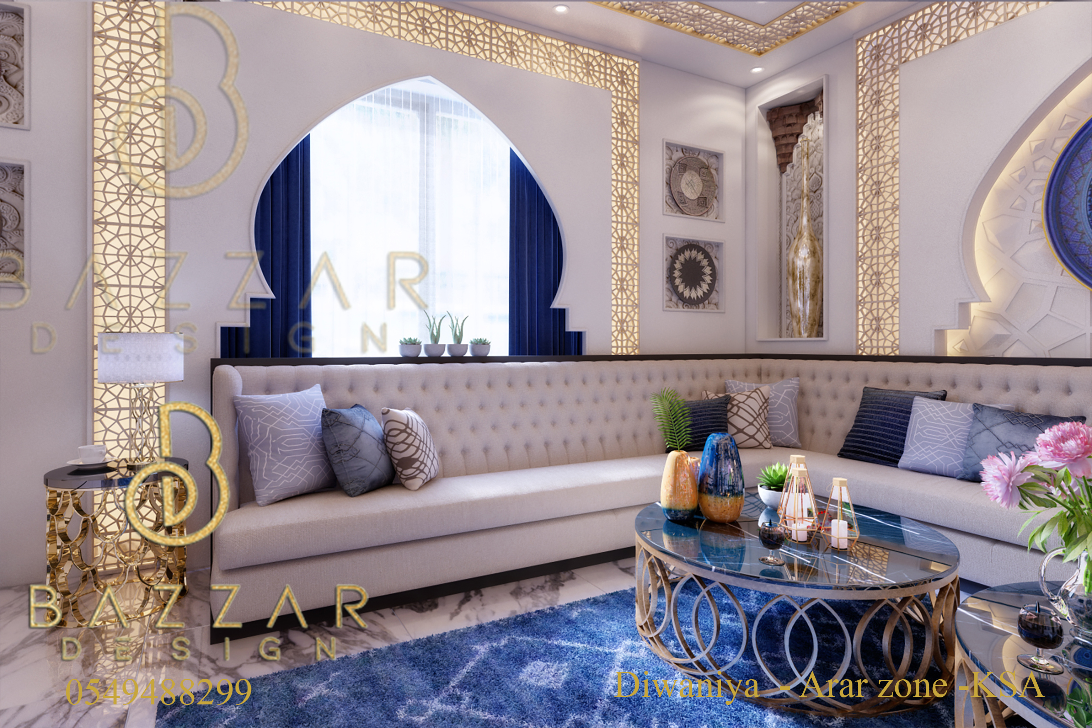 تصميم مجالس وديوانيات خارجية بازار للتصميم الداخلى والديكور
