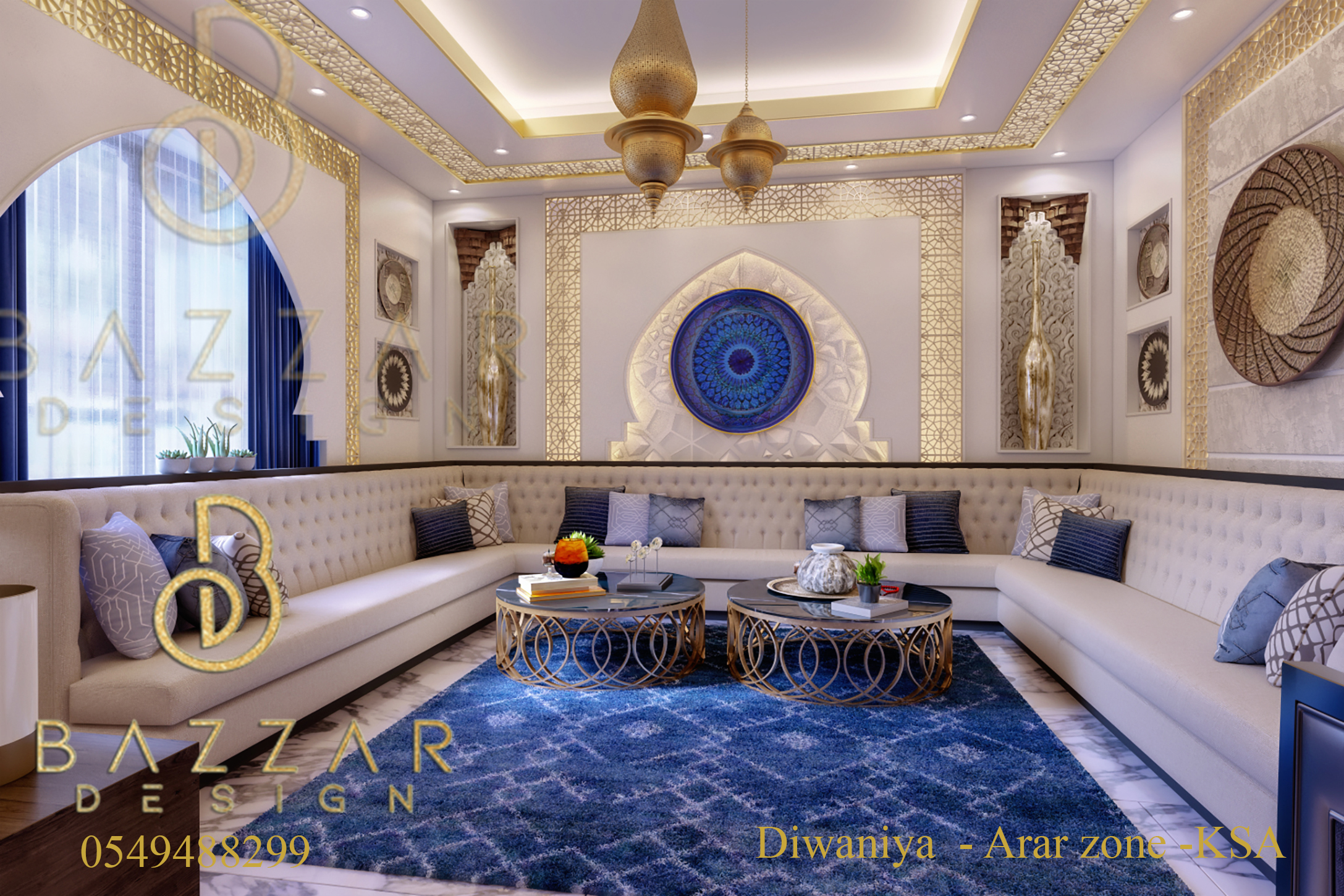 تصميم مجالس وديوانيات خارجية بازار للتصميم الداخلى والديكور