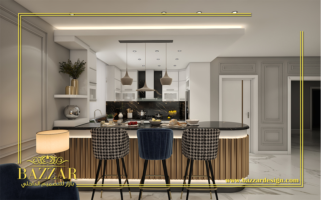 تصميم ديكورات مطابخ بازار للتصميم الداخلى والديكور