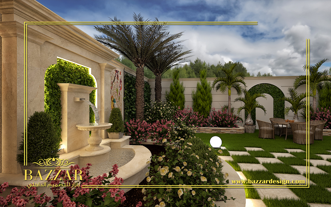 ديكور حدائق منزلية بازار للتصميم الداخلى والديكور
