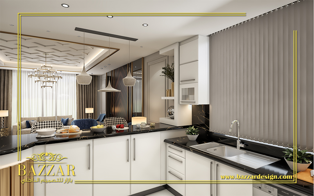 تصميم ديكورات مطابخ بازار للتصميم الداخلى والديكور