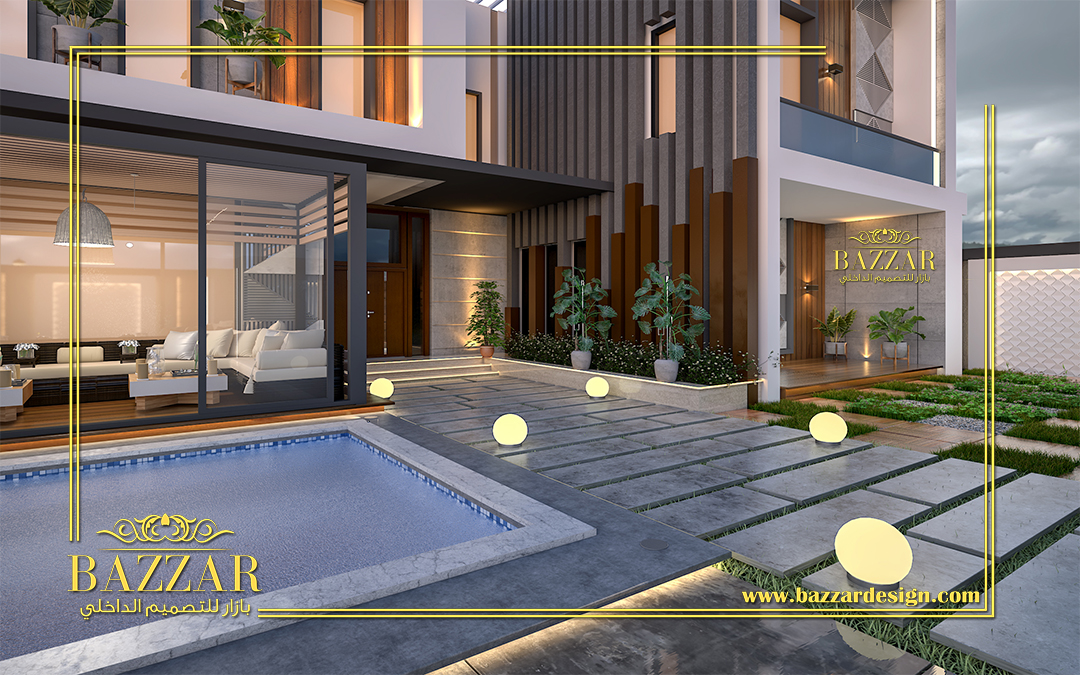 ديكور حدائق منزلية بازار للتصميم الداخلى والخارجي والديكور تصميم