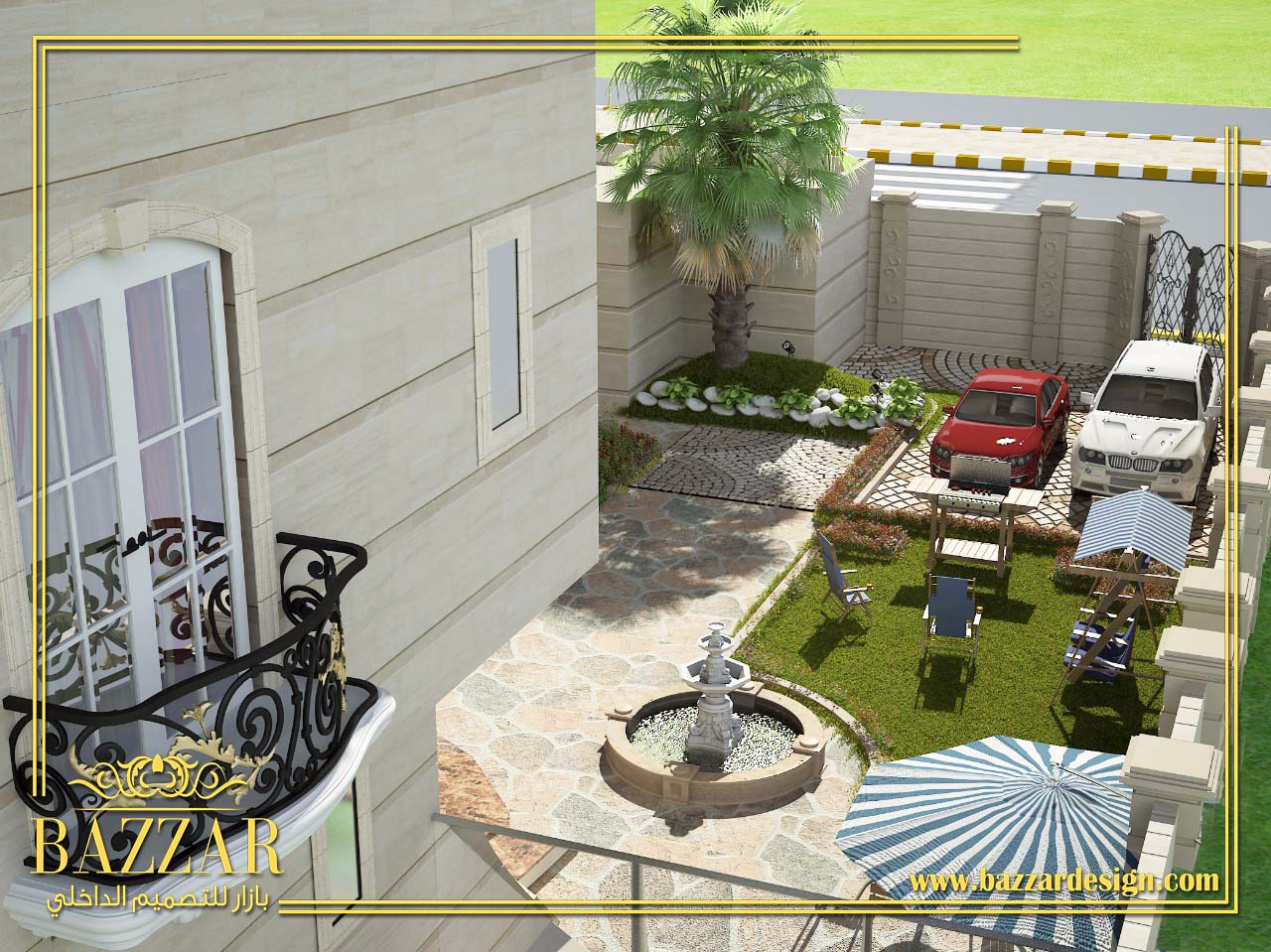 تصميم حدائق منازل خليجية Qut Blog