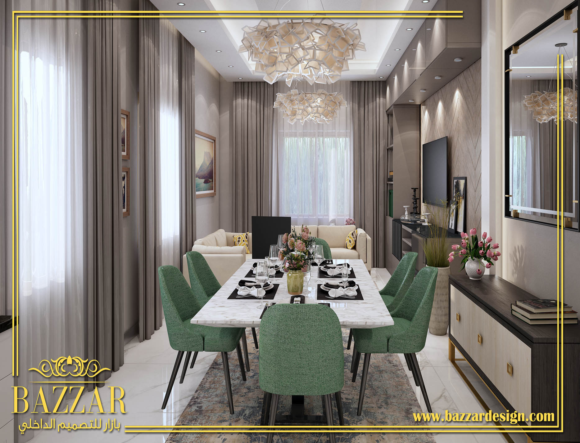 تصميم غرف طعام بازار للتصميم الداخلى والديكور