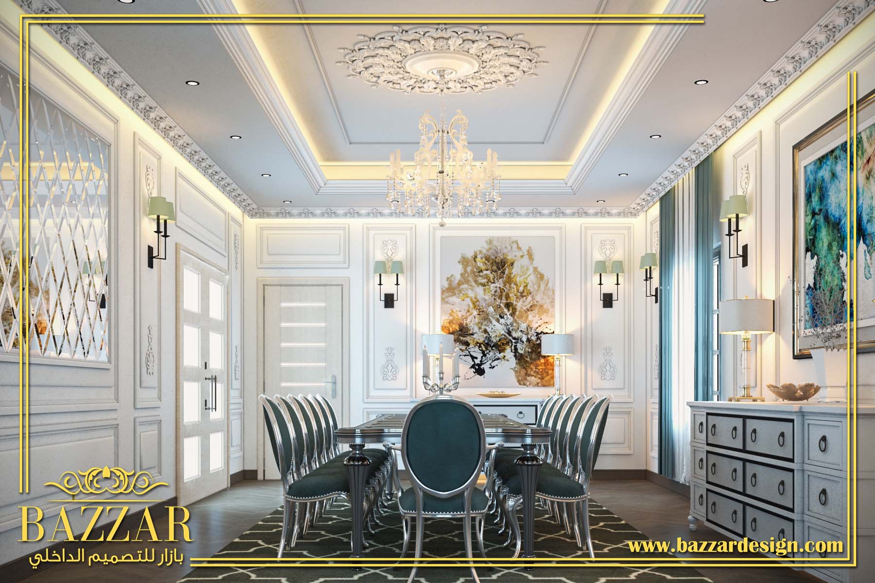تصميم ديكورات مطابخ بازار للتصميم الداخلى والديكور