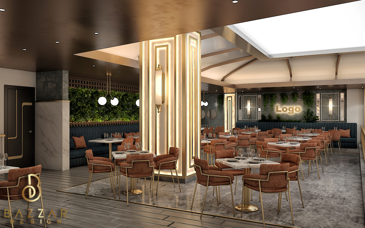 ديكورات مطاعم الأرشيف بازار للتصميم الداخلي و الديكور