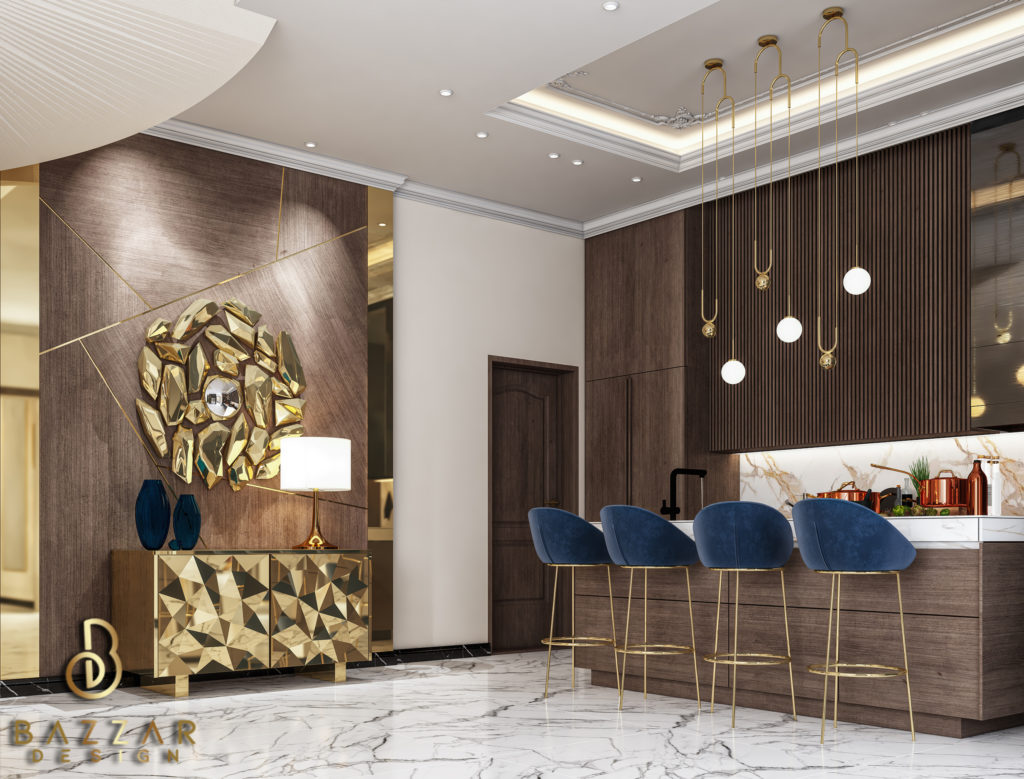 تصميم ديكورات فيلا بحى الصدفة الخبر بالسعودية بازار للتصميم الداخلي و
