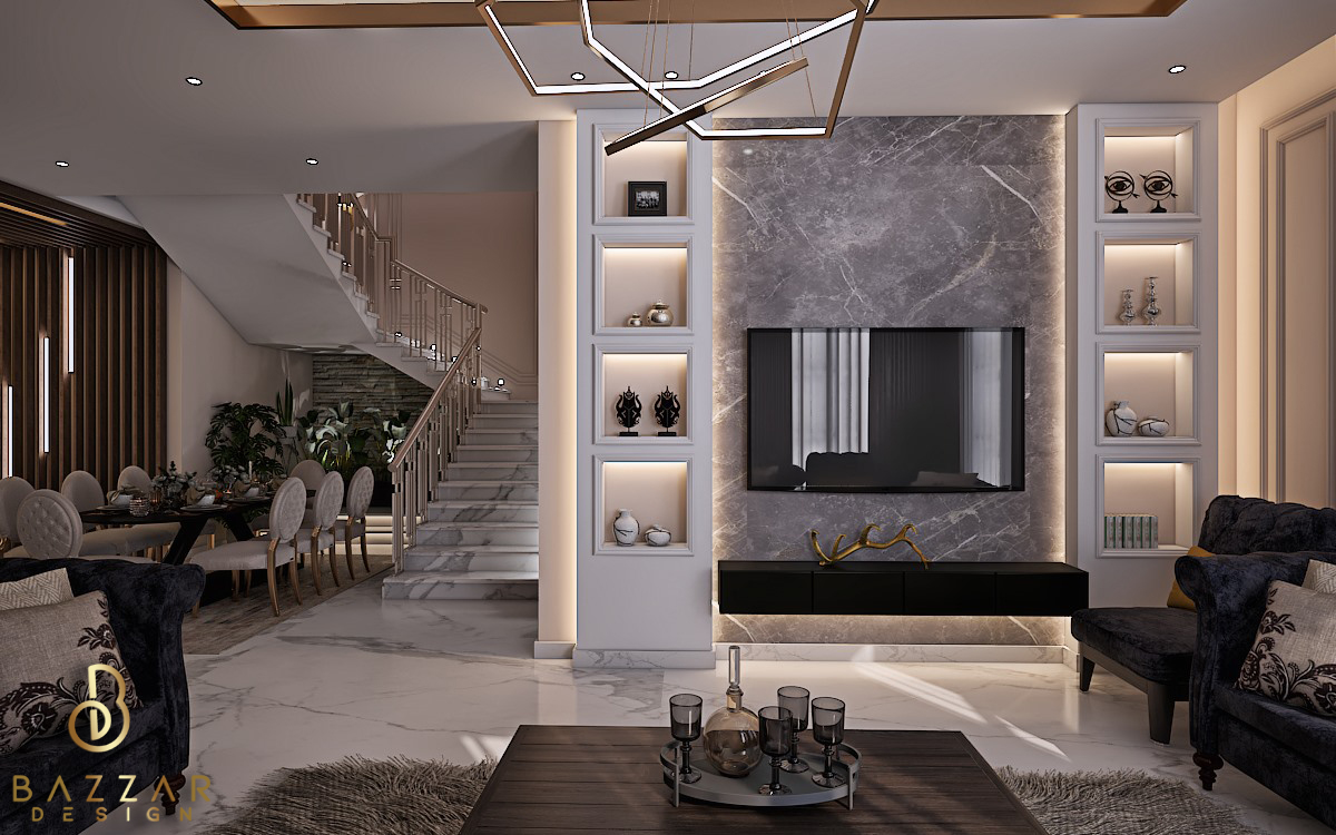 مشروع تصميم داخلى لفيلا حديثة بالجبيل الصناعية،السعودية بازار للتصميم مشروع تصميم داخلى لفيلا حديثة بالجبيل الصناعية،السعودية بازار للتصميم