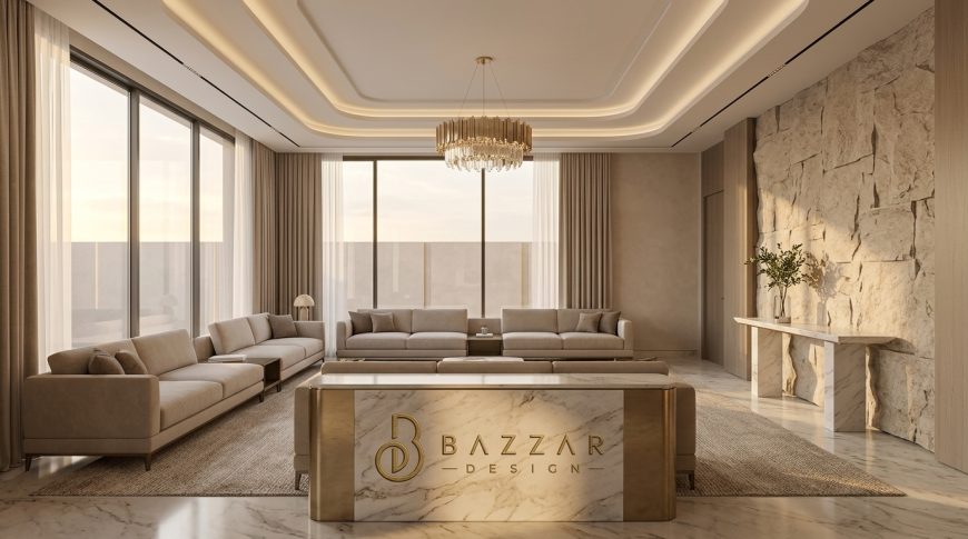 تصميم داخلي فاخر لـ فيلا - بازار ديزاين